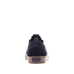 Mens Supra Low Top Shoes FLOW Black/Gum | AU-92384